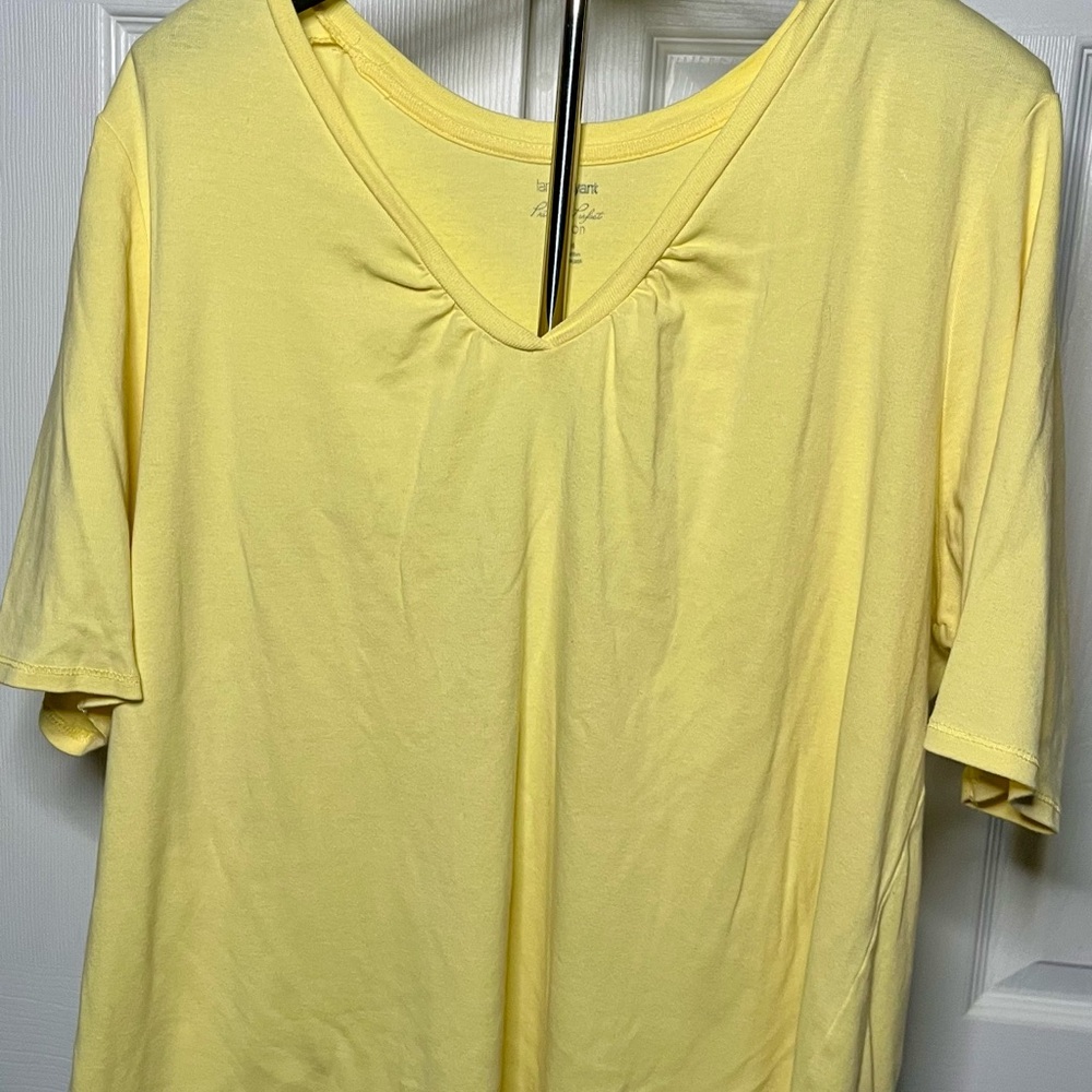Lane Bryant Yellow Short Sleeve Tee Size 22/24